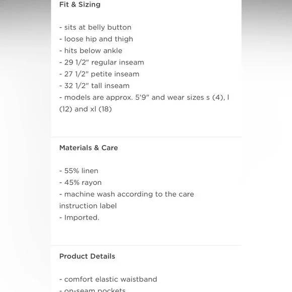 Old Navy High Wasted Linen Wide leg Pants - Picture 6 of 6